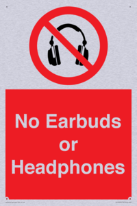 No Earbuds or Headphones